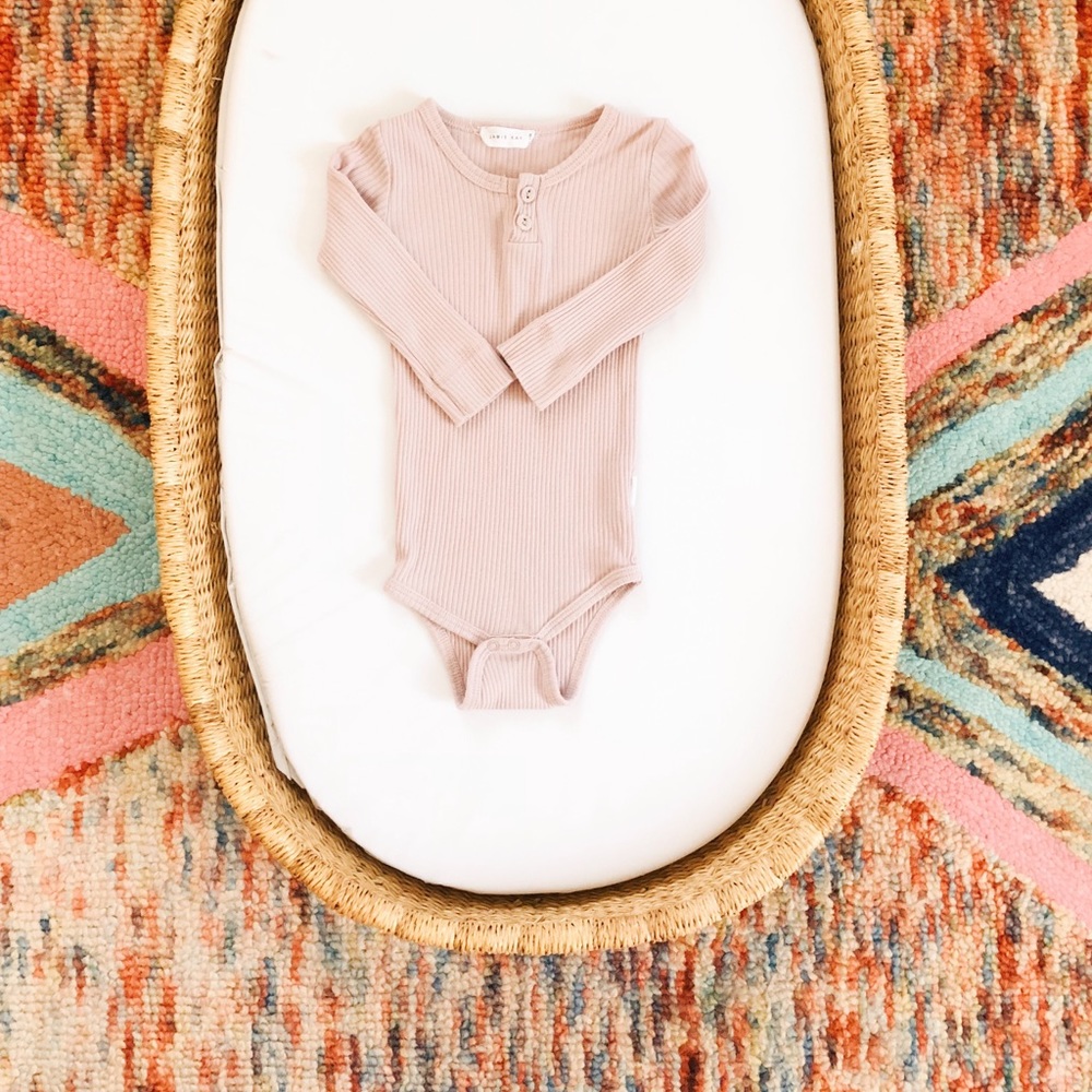 jamie kay, button up ribbed onesie